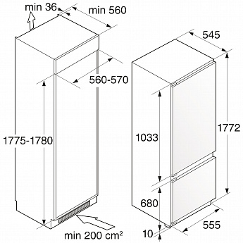 картинка Встраиваемый холодильник Asko RFN31842I 