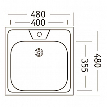 картинка Мойка для кухни Ukinox CLM 480 GT (0,6) сатин 