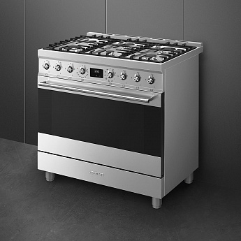 картинка Комбинированная кухонная плита Smeg C9GMX2 