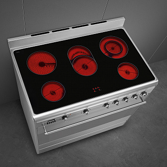 картинка Электрическая кухонная плита Smeg SUK91CMX9 