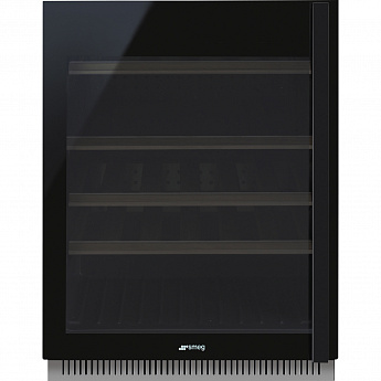 картинка Встраиваемый винный шкаф Smeg CVI638LN3 черное стекло 
