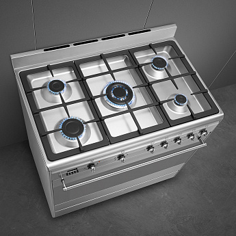 картинка Комбинированная кухонная плита Smeg SUK91MFX9 