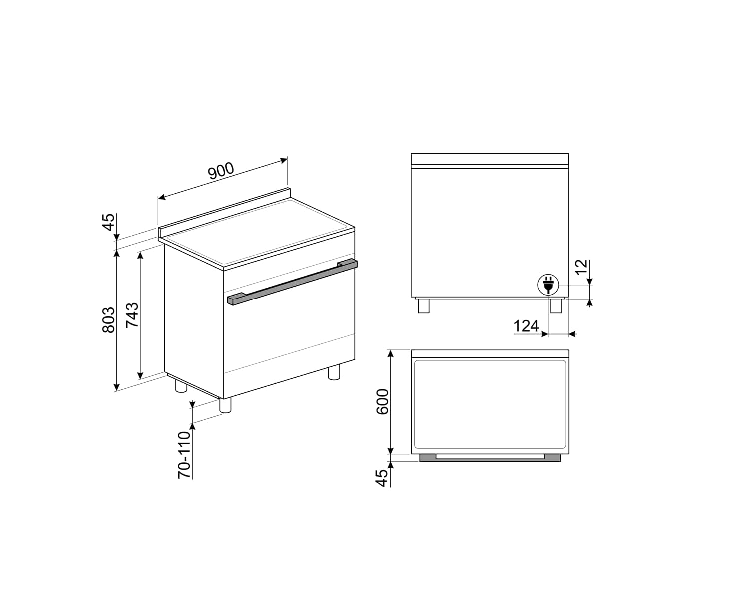 картинка Комбинированная кухонная плита Smeg CPF9IPWH 