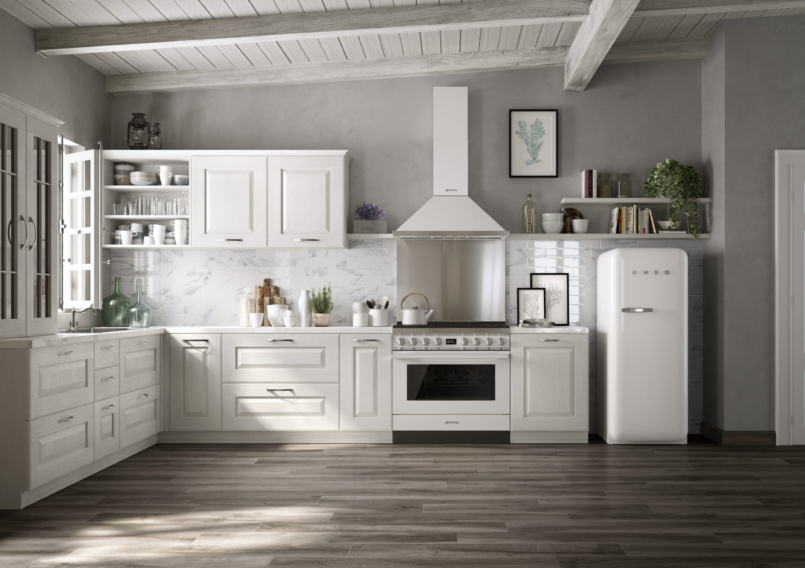 картинка Комбинированная кухонная плита Smeg CPF9IPWH 