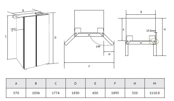 картинка Отдельностоящий холодильник Kuppersberg RFSN 1810 X 