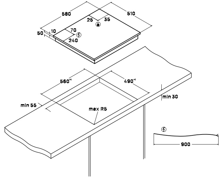 картинка Газовая варочная панель Vard VHGS6434K  картинка Газовая варочная панель Vard VHGS6434K