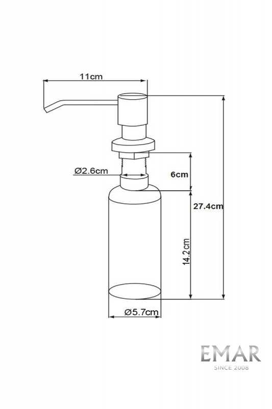 картинка Дозатор для мыла Emar Quartz ЕД-401D алмаз 