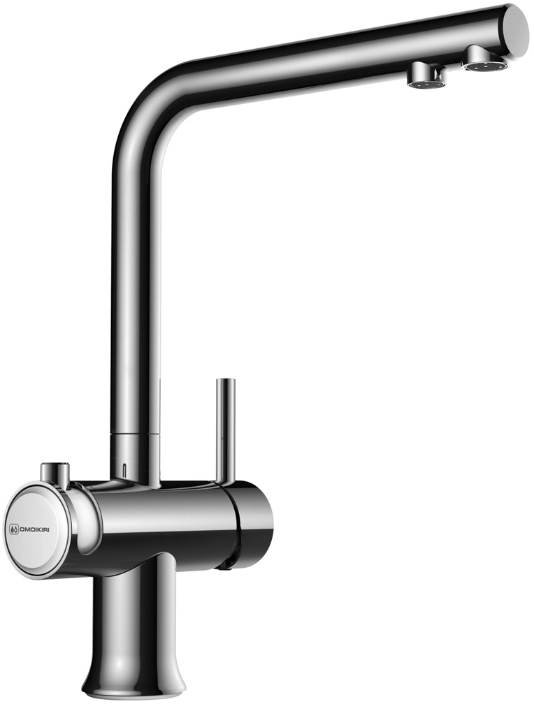 картинка Смеситель Omoikiri HOTARU-CH-WH хром  картинка Смеситель Omoikiri HOTARU-CH-WH хром