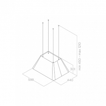 картинка Кухонная вытяжка Elica IKONA LIGHT BL MAT/F/60 