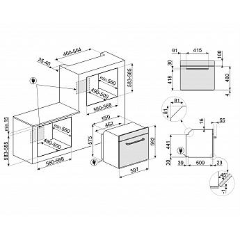 картинка Электрический духовой шкаф Smeg SOP6902S2PX 