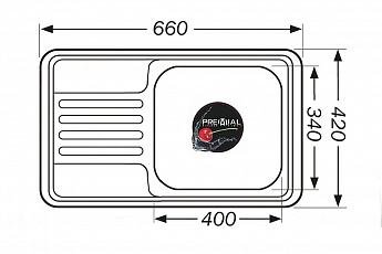картинка Мойка для кухни Premial 6642 декор 