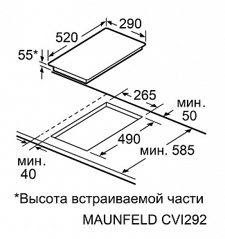 картинка Варочная панель Maunfeld CVI292STBKC 