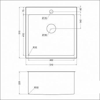 картинка Мойка для кухни Emar EMB-116 PVD Nano Golden 