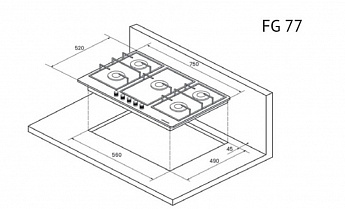 картинка Варочная панель Kuppersberg FG 77 W 