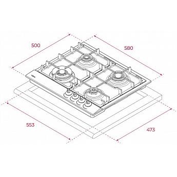 картинка Газовая варочная панель Teka GSC 64320 RBN ANTHRACITE-OB 