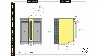 картинка Комбинированный винный шкаф Meyvel MV9-KBT1 