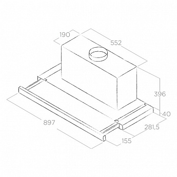 картинка Кухонная вытяжка Elica ELITE 35 GRIX/A/90 