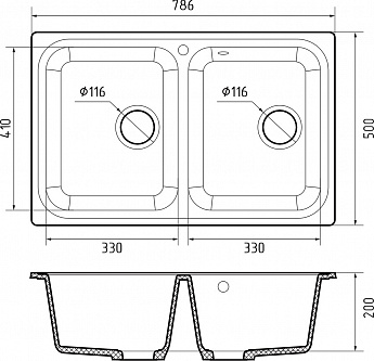 картинка Мойка для кухни Granfest GR-S780K  картинка Мойка для кухни Granfest GR-S780K