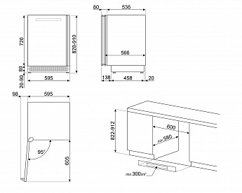 картинка Встраиваемый винный шкаф Smeg CVI138LG Neptune Grey 