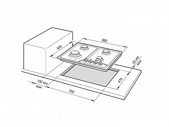 картинка Варочная панель Delonghi OWF 46 PRO RUS 