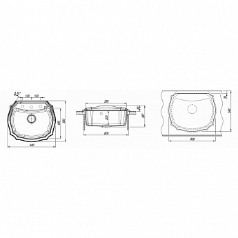 картинка Мойка для кухни Florentina Эмилия-640  картинка Мойка для кухни Florentina Эмилия-640