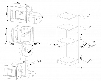 картинка Встраиваемая кофемашина Smeg CMS4104B3RU 