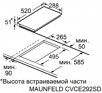 картинка Электрическая варочная панель Maunfeld EVCE292SDPBK 