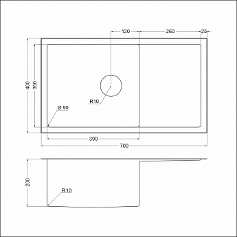 картинка Мойка для кухни EMB-124 PVD Nano Dark 