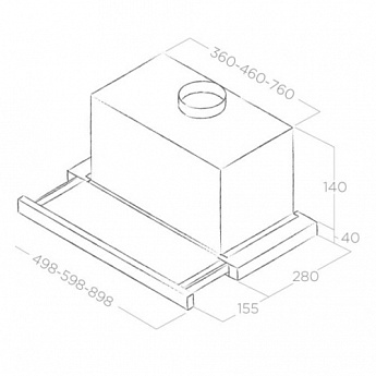 картинка Кухонная вытяжка Elica ELITE 14 LUX GRIX/A/60 