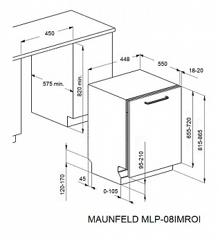 картинка Посудомоечная машина c инвертором MAUNFELD MLP-08IMROI 