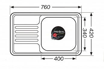 картинка Мойка для кухни Premial 7642 декор 