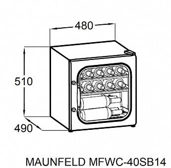 картинка Винный шкаф Maunfeld MFWC-40SCH14 