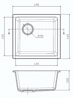 картинка Мойка для кухни Rivelato BERKANA BK-45 