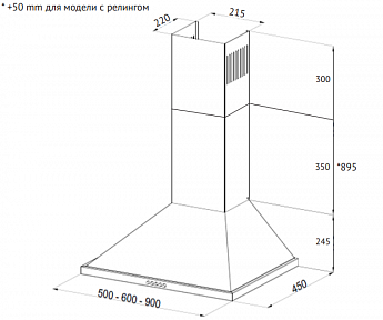 картинка Кухонная вытяжка Korting KHC 6750 RB 