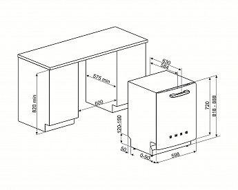 картинка Посудомоечная машина Smeg STFABWH3 