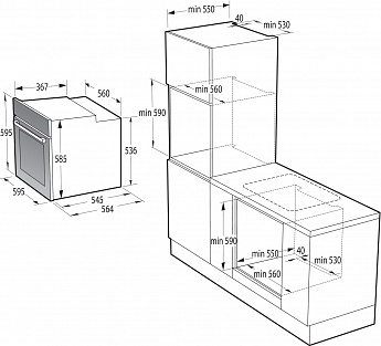 картинка Электрический духовой шкаф с паром Gorenje BOS67371CLI 