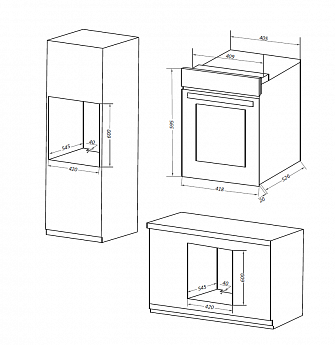 картинка Узкий духовой шкаф Maunfeld EOEM516B 